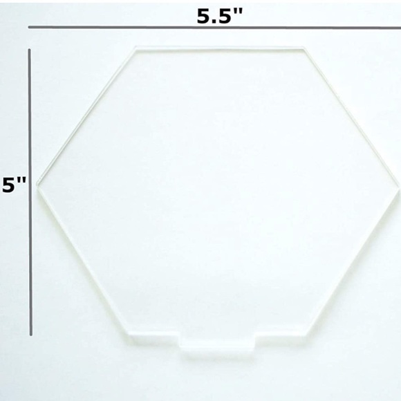 Acrylic hexagon wedding table numbers w/stands- 20 - Picture 4 of 4